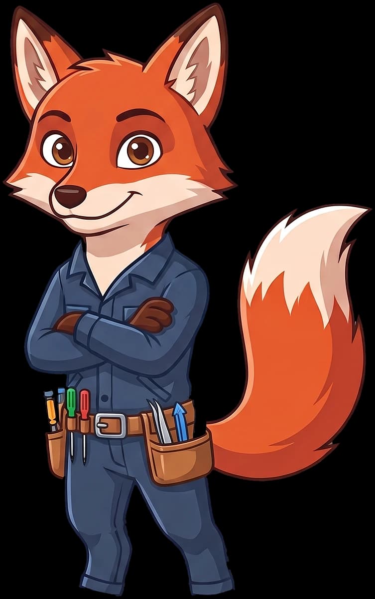La mascotte FOXORA, bras croisés